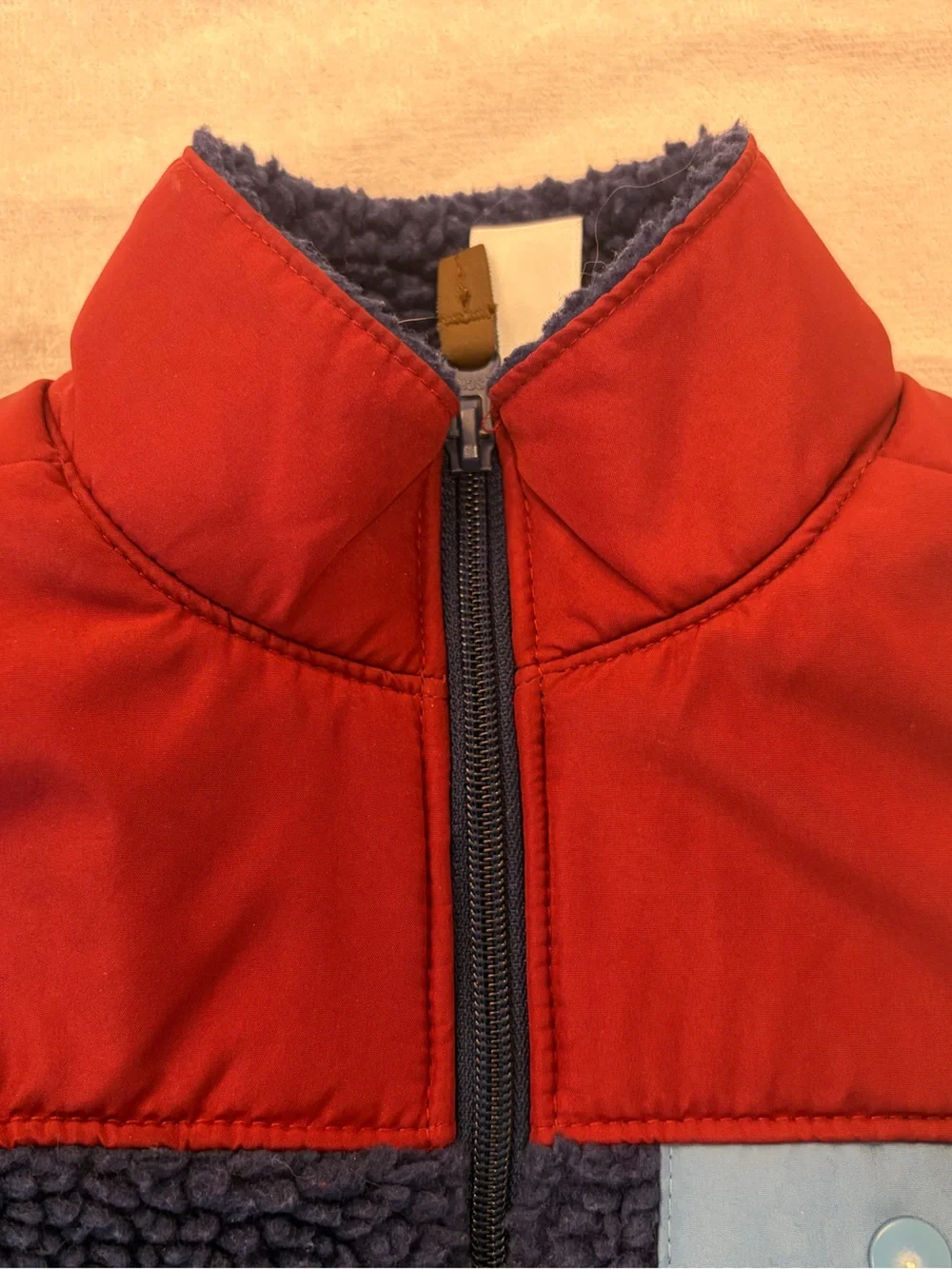 Carter's Navy and Red Sherpa Fleece Vest